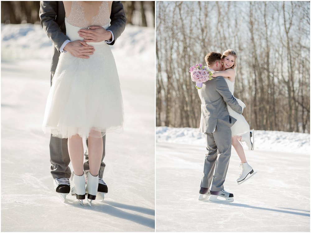 Bryllupsfotografering på isen